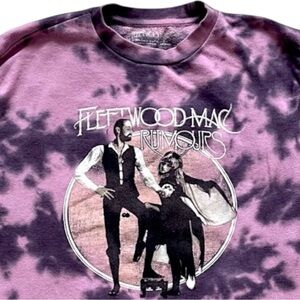 Fleetwood Mac Sweatshirt Women’s S Purple Tie Dye Crewneck Band‎ Graphic 2022